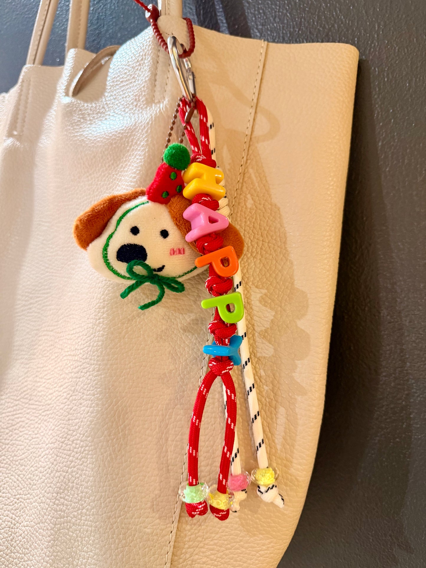 Happy Dog Bag Charm