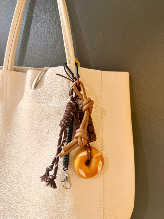 Bagel & Chocolate Bag Charm